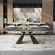 preview thumbnail 51 of 56, 110.24" Extendable Rectangular Sintered Stone Double Pedestal Dining Table Seat 8-12