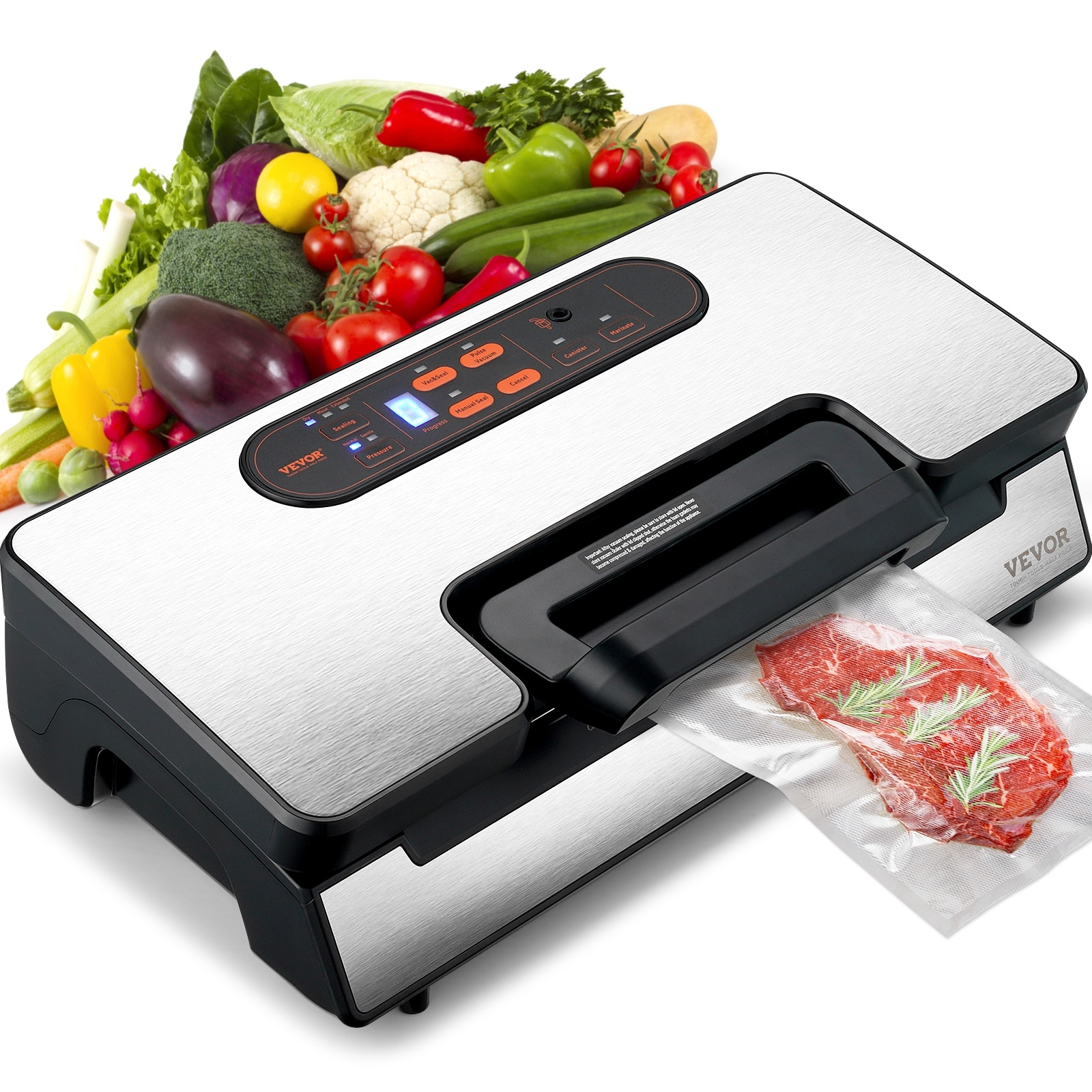 Vacuum Sealer Machine Full Automatic Food Sealer (95Kpa) Vacuum Sealers Bags for Food Air Sealing System for Food Sealer Dry Moist Food Preservation