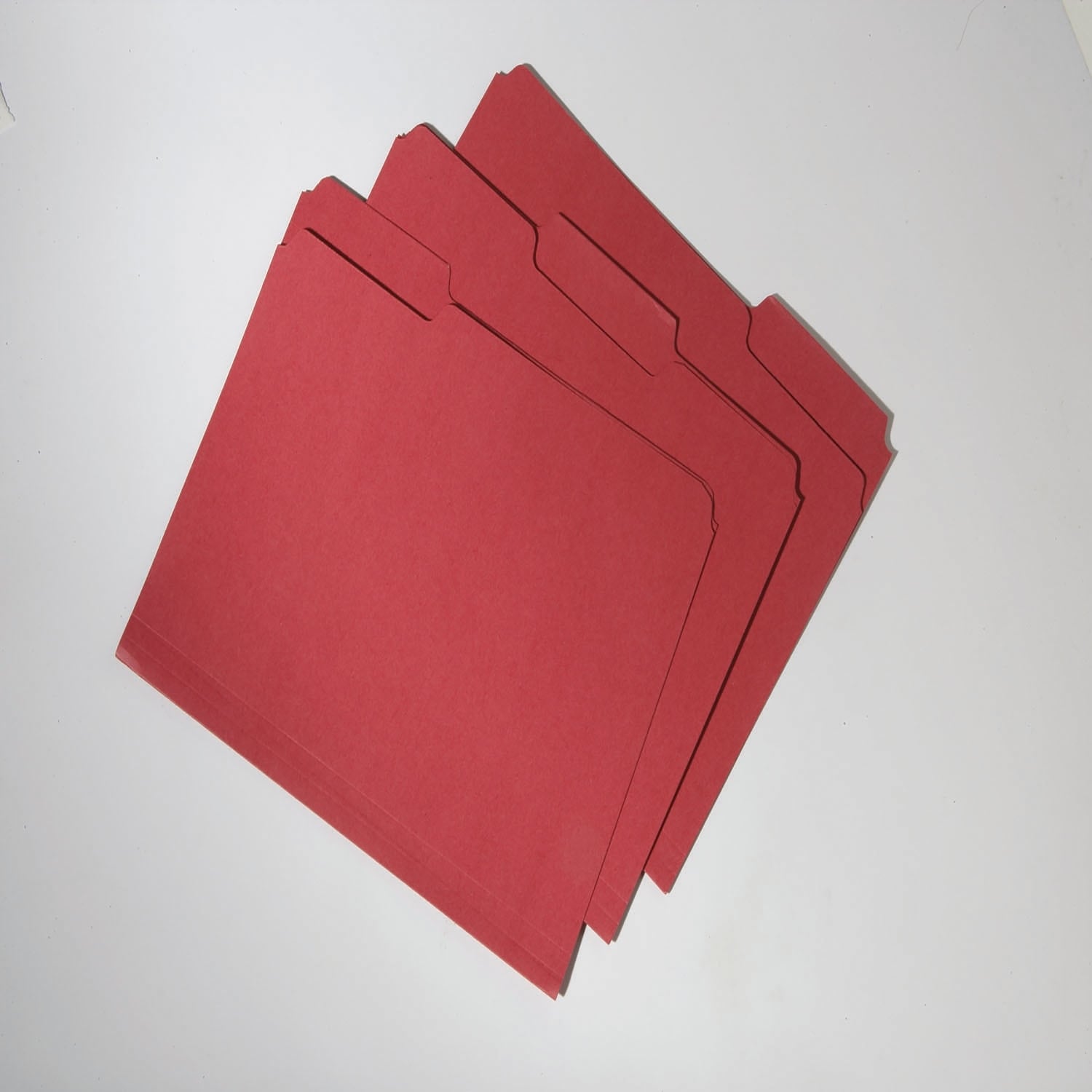 AbilityOne Red Letter 1/3-Cut 2-Ply Tab File Folders (Set of 100)