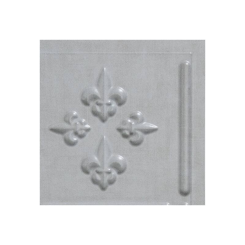 FASÄDE Fleur de Lis Decorative Vinyl Backsplash Panel - 6X6 Inch Sample - Cashmere