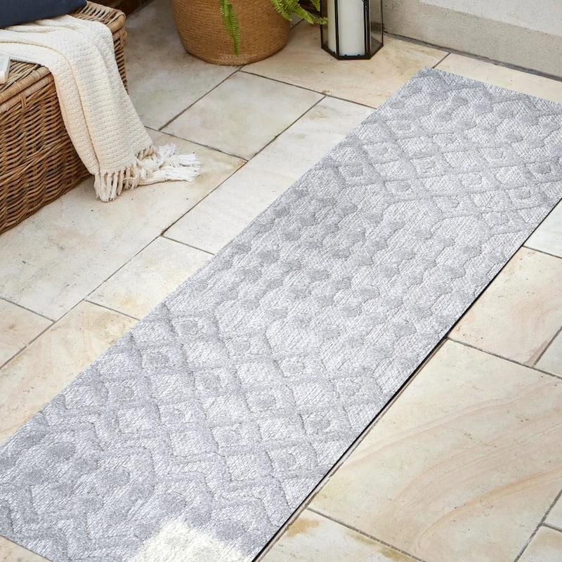 JONATHAN Y Portmany Moroccan Diamond Indoor/Outdoor Area Rug