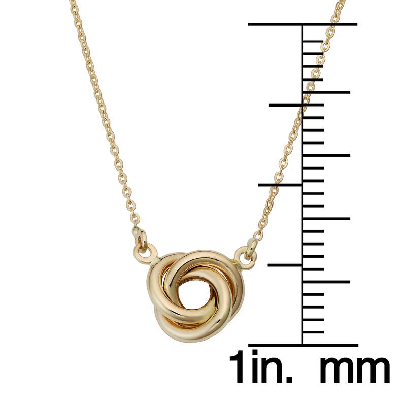 Fremada 14k Gold 8-mm Love Knot Necklace (yellow, white or rose)