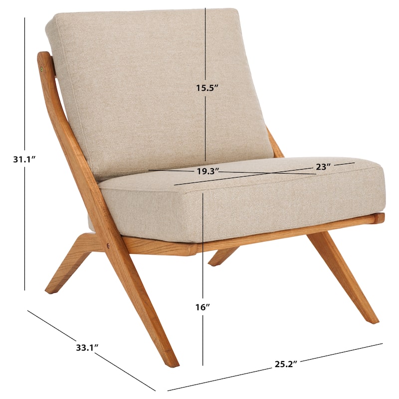 SAFAVIEH Couture Nicki Scandinavian Accent Chair - 25"W x 33"D x 31"H