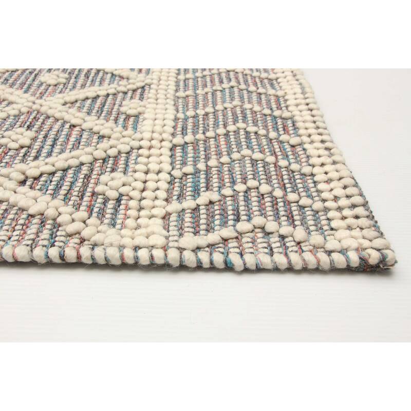 ECARPETGALLERY Braid weave Sienna Grey Wool Rug - 6'2 x 9'2