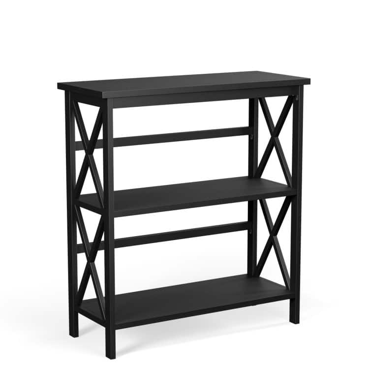 3-Tier Wooden Open Shelf Bookcase - 31" x 12.5" x34" (L x W x H)