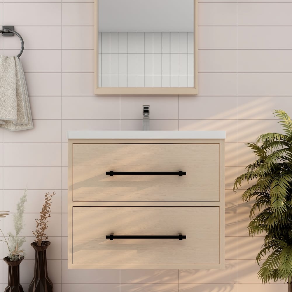 Victoria 24'' Wall-mounted Vanity with Reinforced Acrylic Sink - 23.5