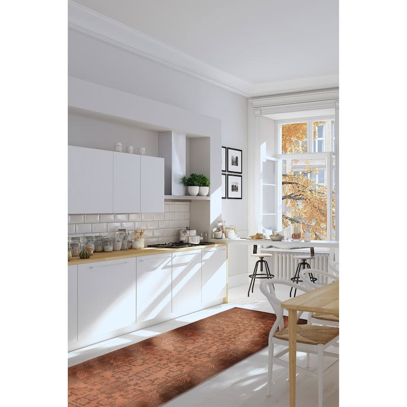 ECARPETGALLERY Hand-knotted Finest Khal Mohammadi Brown Wool Rug - 2'6 x 9'3