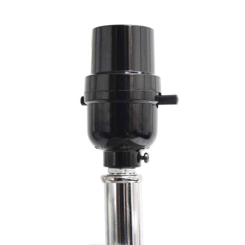 Modern Leather Table Lamp with USB and White Fabric Shade