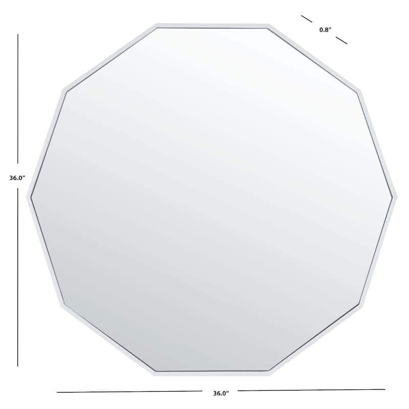 SAFAVIEH Yasmine 36-inch Decagon Mirror - 36" W x 0.8" D x 36" H