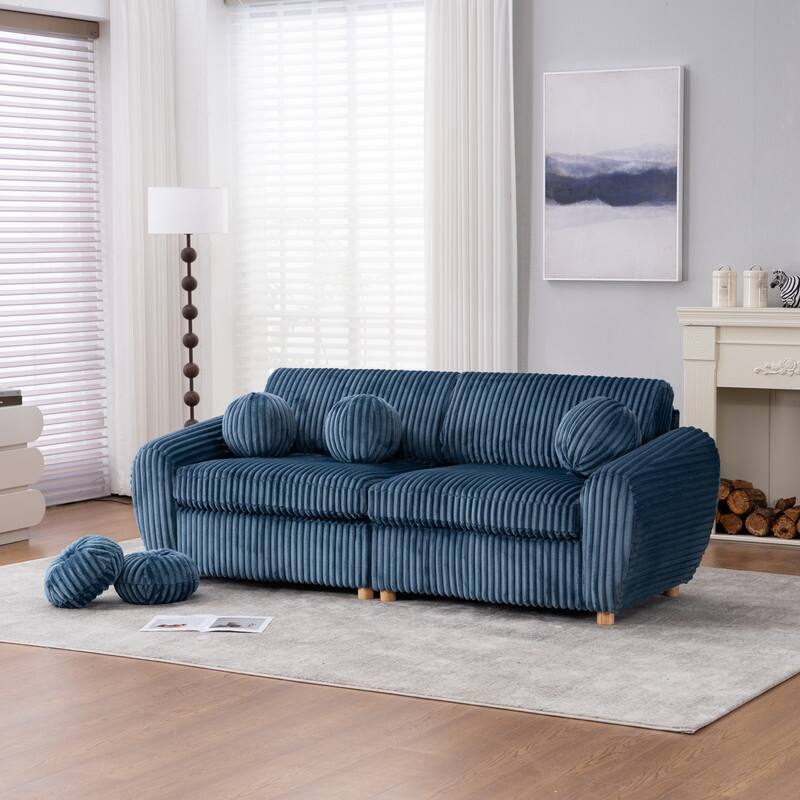 84.60" Chenille/Corduroy Upholstered Sofa