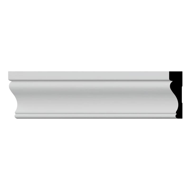 WM350 11/16-in D x 3-1/2-in W x 96-in L Americraft Solid Hardwood Stain Grade Flagler Casing Moulding - Primed Fingerjoint Pine