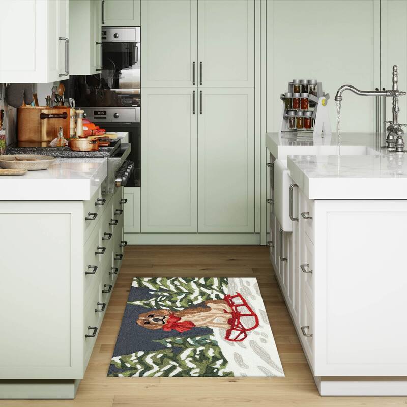 Liora Manne Frontporch Winter Sled Dog Indoor/Outdoor Area Rug