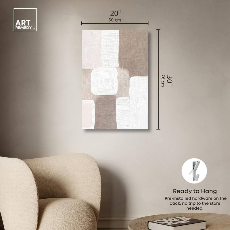 Stucco Squares I Canvas by Art Remedy, Gallery Wrapped