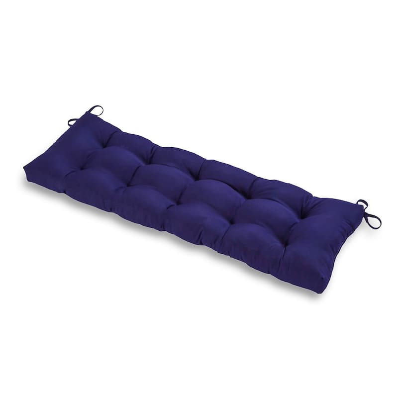 Solid Color 18-inch x 51-inch Outdoor Bench Cushion (Cushion Only) - Navy