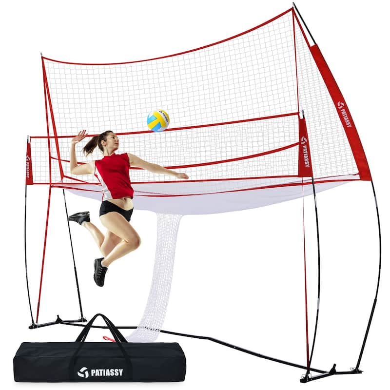 Professional Volleyball Training Equipment Net for Indoor and Outdoor - 14x11ft - 14*11ft