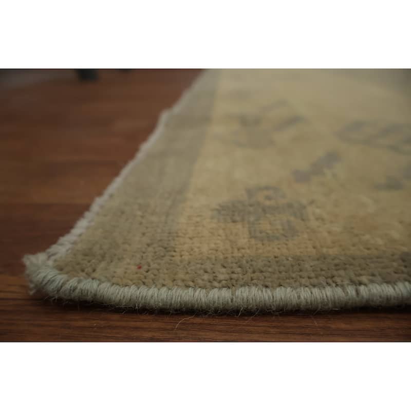 Hand Knotted Oriental 100% Wool Carpet Transitional Floral Greys & Charcoal Khotan Area Rug - 9' 9'' X 8' 3''