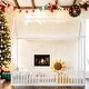 preview thumbnail 2 of 28, Kid Bed Frame House-Shaped Design Twin Size Metal House Bed with Fence and Door