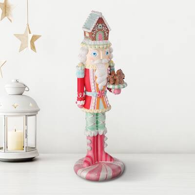18" Resin Candy Nutcracker With Cake