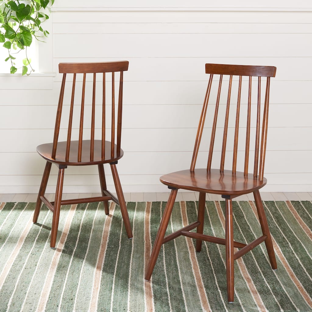 SAFAVIEH Francies Spindleback Windsor Dining Room Chair (Set of 2) - 20.5" W x 17.3" L x 36.4" H - 20"Wx17"Dx36"H