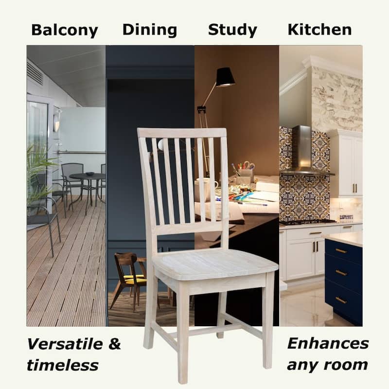 Solid Wood Mission Dining Side Chairs - Set of 2