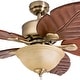 preview thumbnail 7 of 8, Honeywell Sabal Palm Tropical LED Ceiling Fan with Bowl Light, Hand Carved Blades - 52-inch