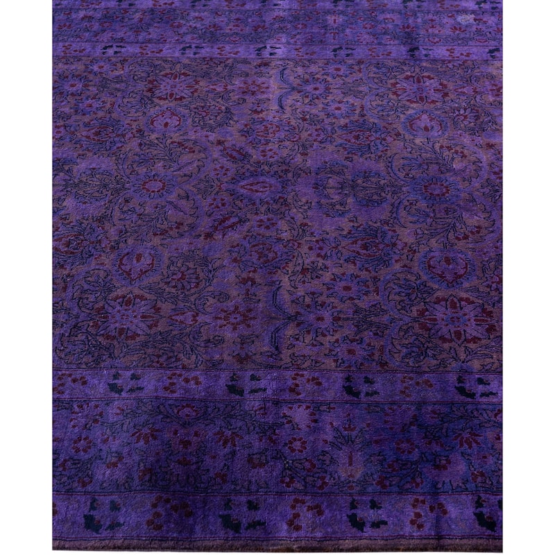 Overdyed One-of-a-Kind Hand-Knotted Area Rug - Purple - 4' 6" x 7' 0"