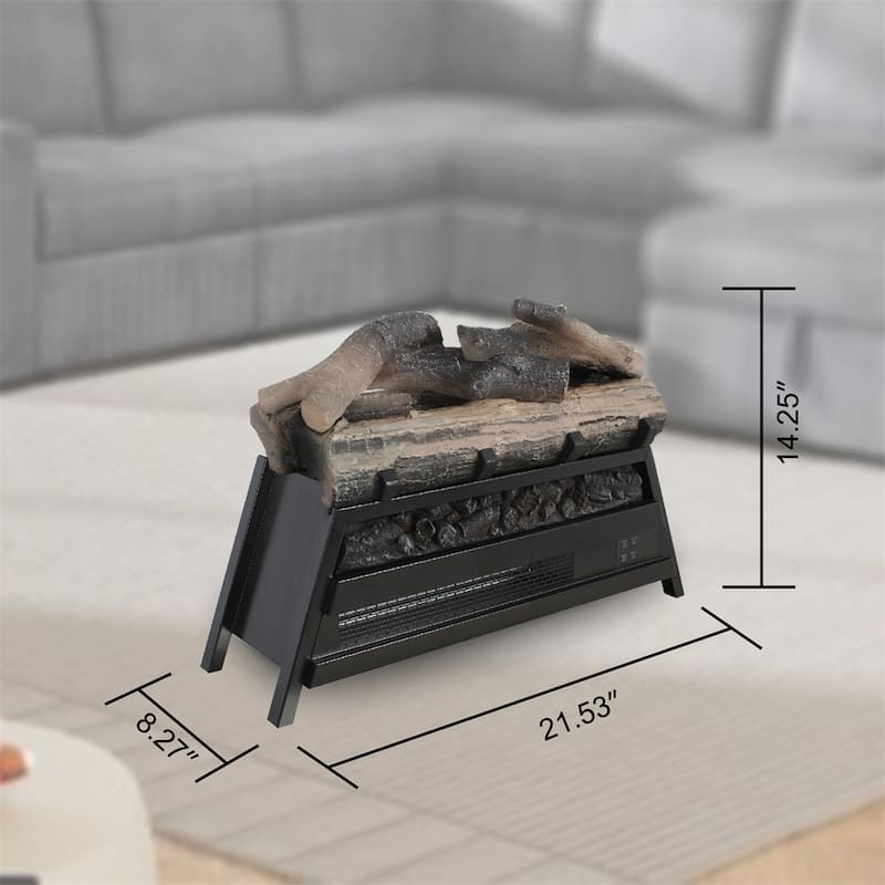 23 inch Electric Fireplace 3D Log Set Insert,Infrared Fireplace Heater