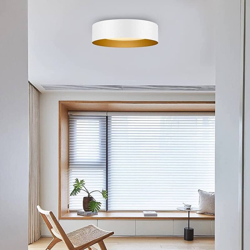 Modern Minimalist Round Drum Flush Mount Ceiling Lights