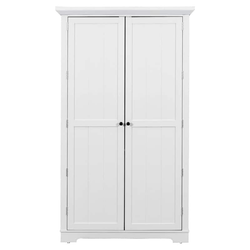 Freestanding 72"Tall Kitchen Pantry with Drawers, Door Shelves, Adjustable Shelves and Pull-out Trays