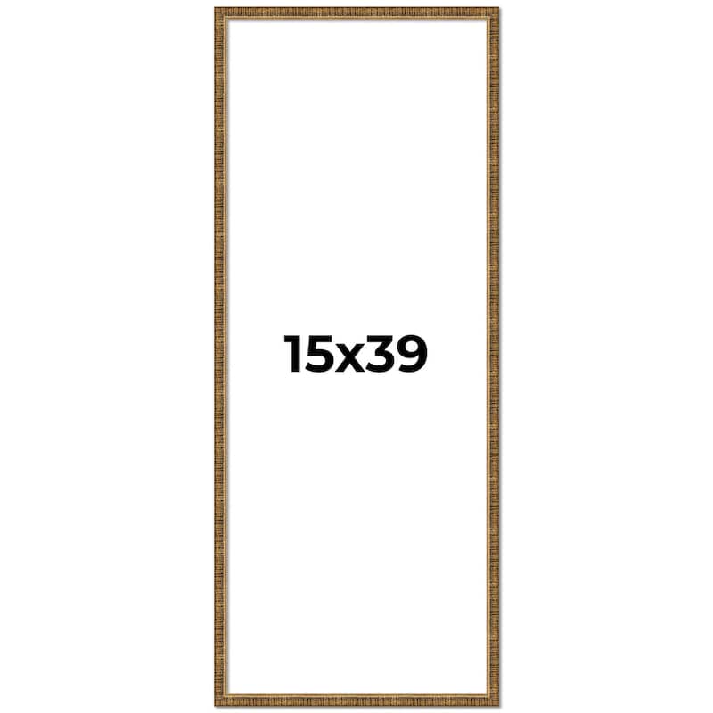 15x39 Frame Gold Picture Frame - Complete Modern Photo Frame Includes