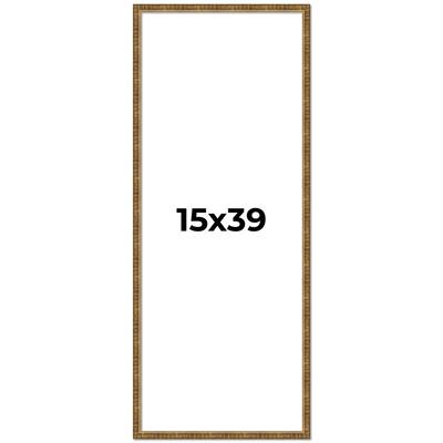 15x39 Frame Gold Picture Frame - Complete Modern Photo Frame Includes