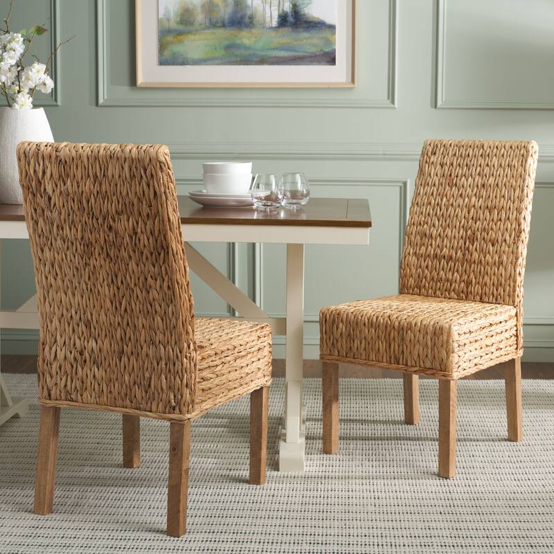 SAFAVIEH Marcy Brown Side Chair (Set of 2) - 18.1" W x 19.7" L x 39" H - 19"W x 22"D x 39"H