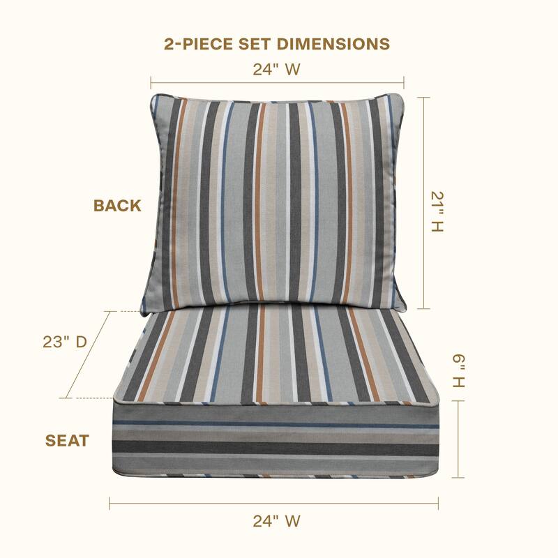 Outdoor Deep Seating Lounge Chair Cushion
