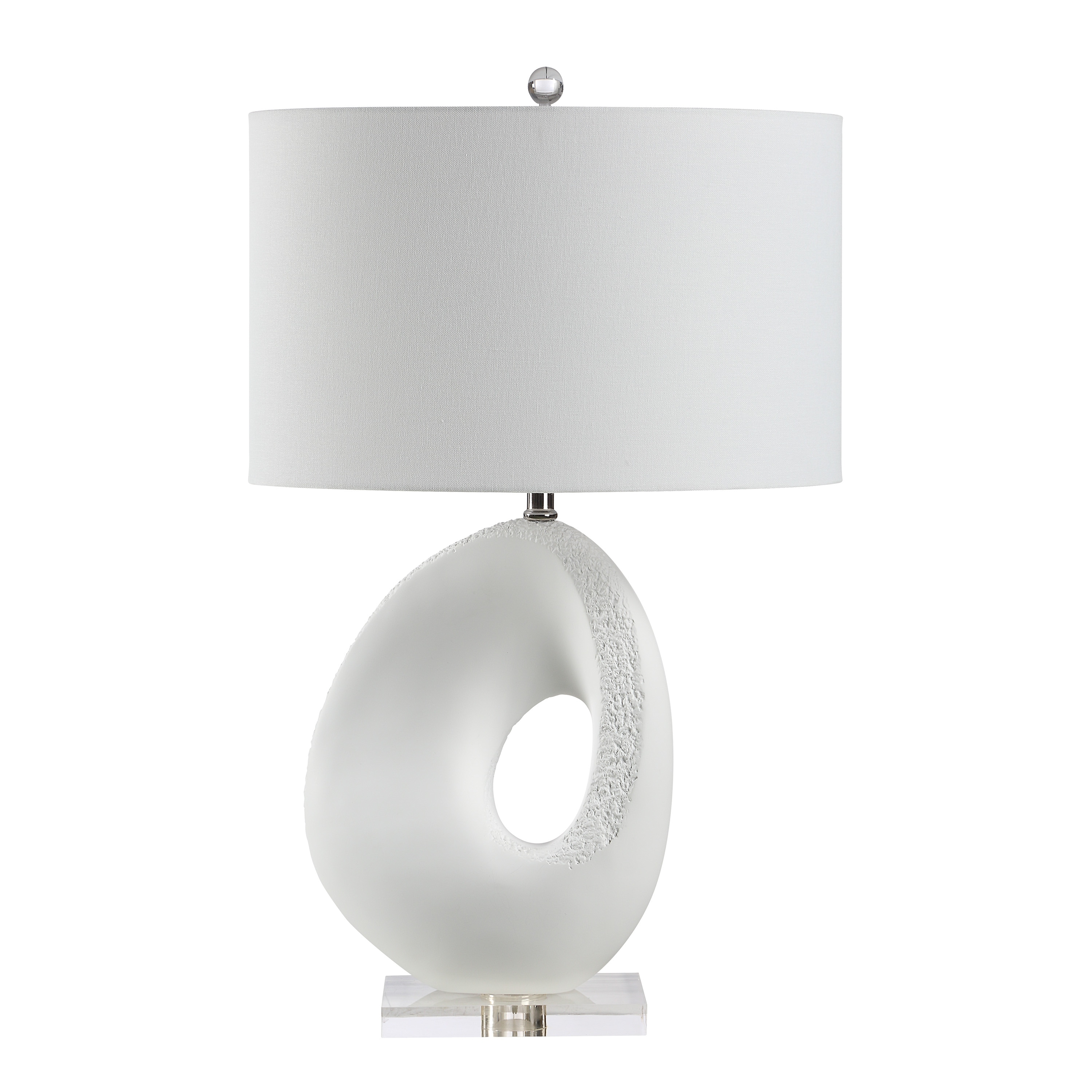 Everren Opalis 29.0" Height Table Lamps, White