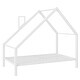 preview thumbnail 19 of 18, Twin Size Metal House Platform Bed with Roof and Chimney for Boys and Girls,Bedroom