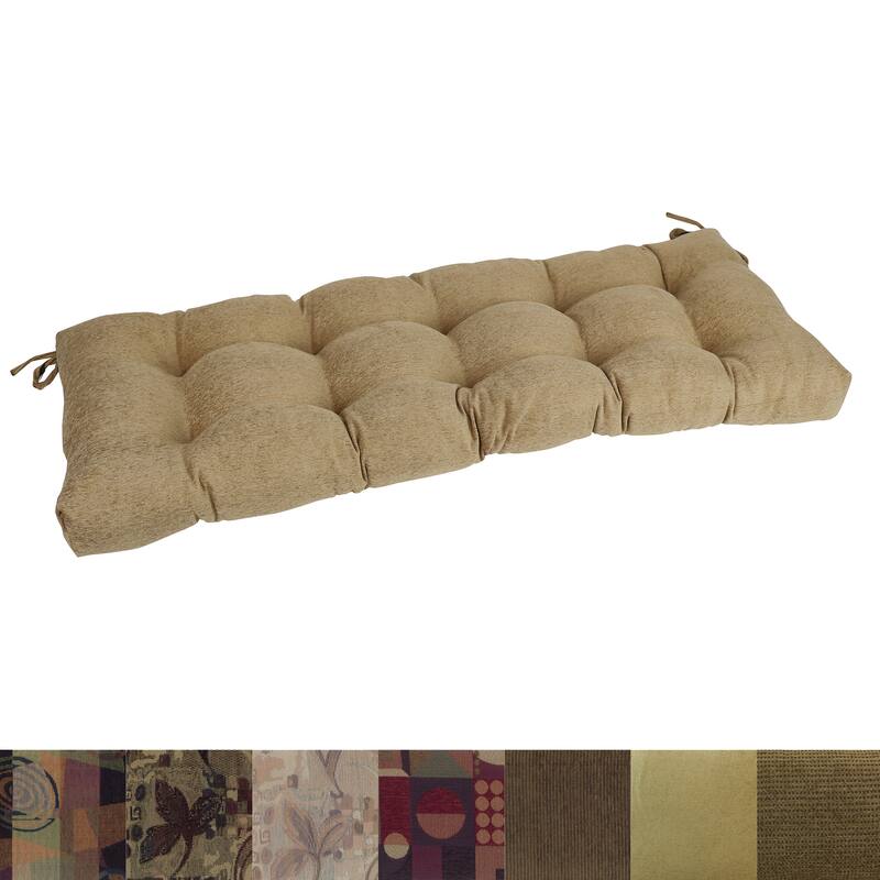42-inch by 19-inch Tufted Jacquard Chenille Loveseat Cushion