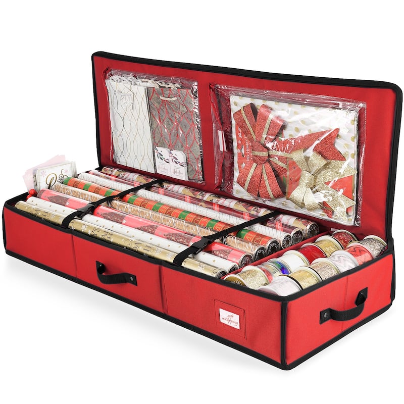 Empyrean Wrapping Paper Storage Container - Medium - Medium/Red