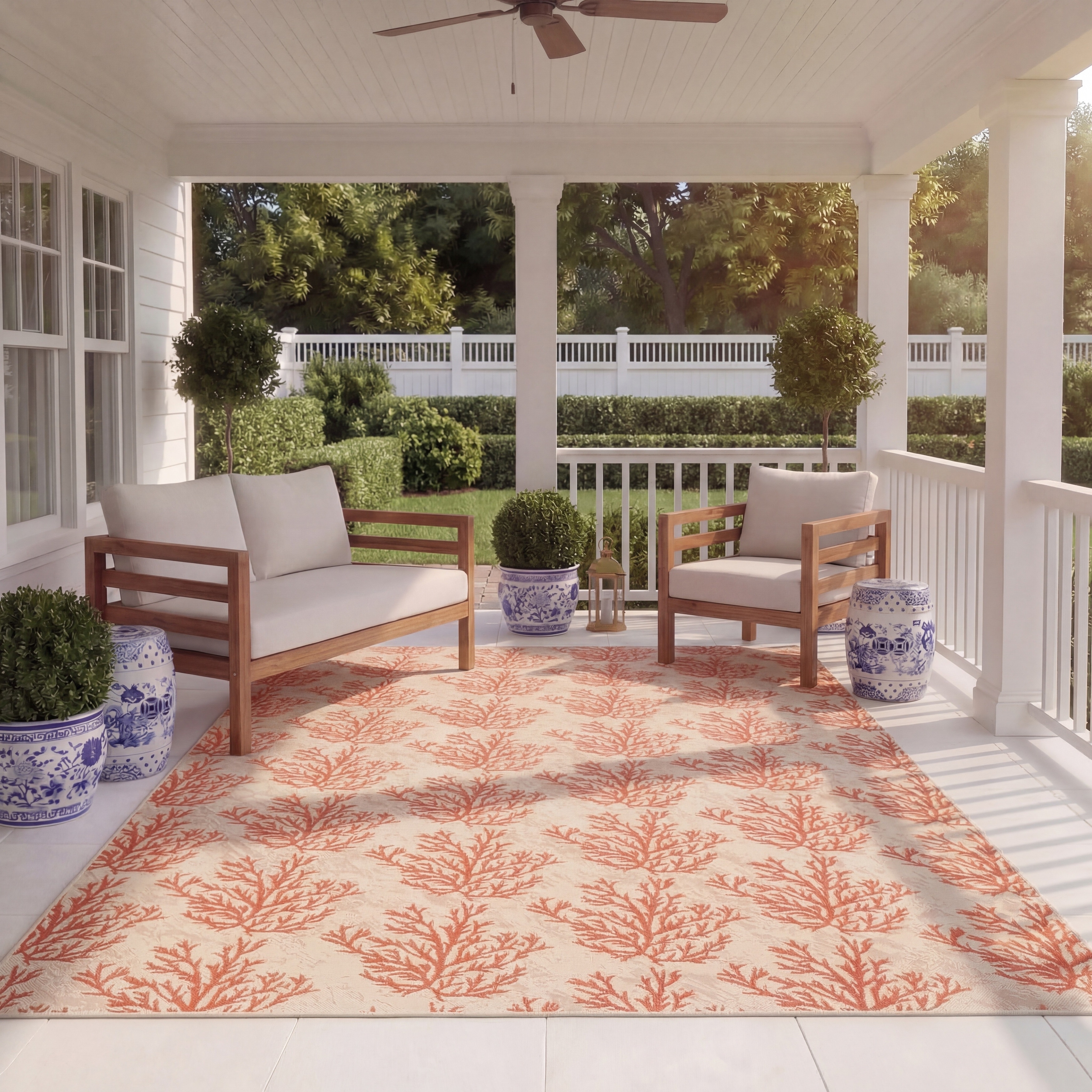 SAFAVIEH Courtyard Dieuwertje Indoor/ Outdoor Waterproof Patio Backyard Rug