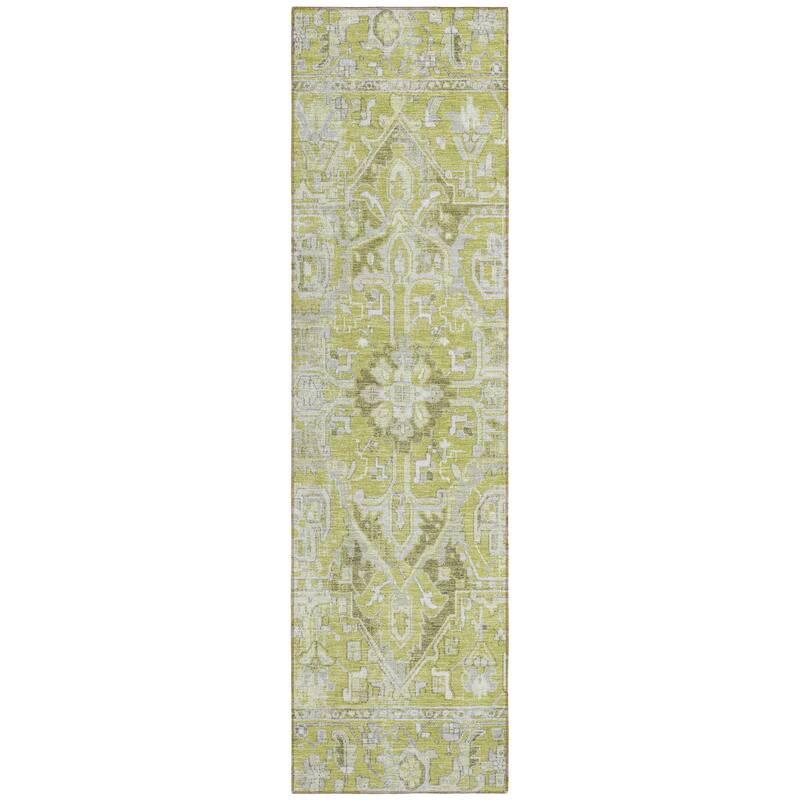 Machine Washable Indoor/ Outdoor Traditional Boho Chantille Rug