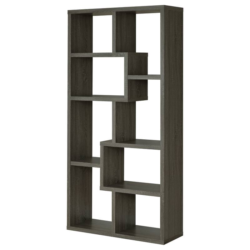 Theo 71-inch 8-compartment Wood Bookshelf
