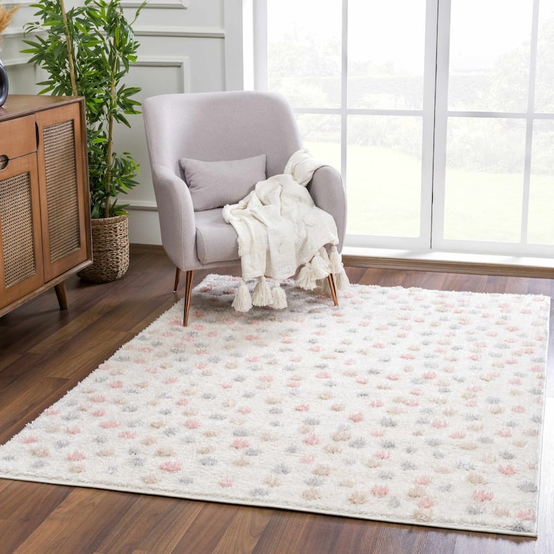 Hauteloom Cansu Living Room, Bedroom Area Rug - Contemporary - Plush Pile - Black - 2' x 3'
