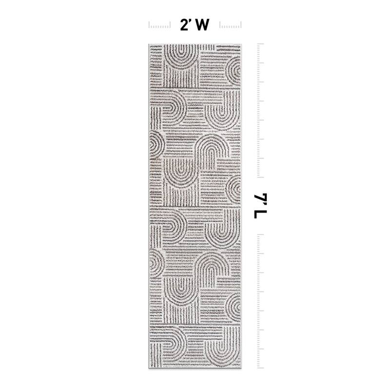 Bohemian Stripe Arch Design Area Rug