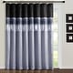 preview thumbnail 71 of 105, Silver Orchid Page Two-tone Faux Silk Single Curtain Panel 84" x 100" - Black/Gray
