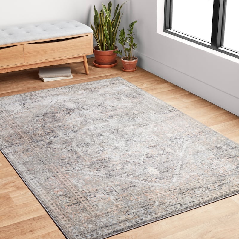 Alexander Home Heather Medallion Dimensional Area Rug