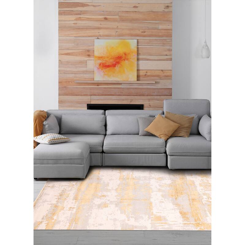 ECARPETGALLERY Hand-knotted Legacy Ivory Silk, Wool Rug - 9'11 x 13'9