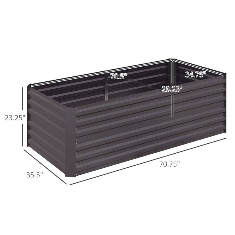 2' Tall Outdoor Planter Box for Growing Vegetable Flower Long-Rooted