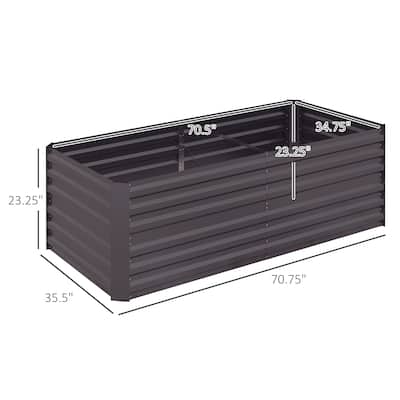 Planter Box Raised Garden Bed Outdoor Raised Garden Boxes, Gray