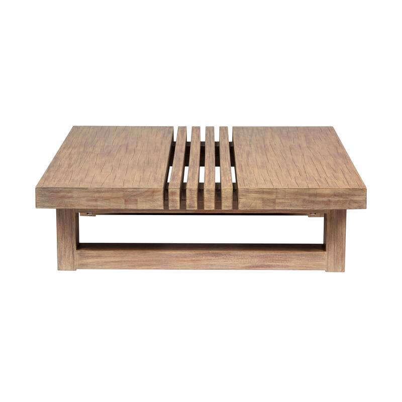 Vivid Modern Solid Wood 4 Piece Outdoor Conversation Set with Olefin Cushions