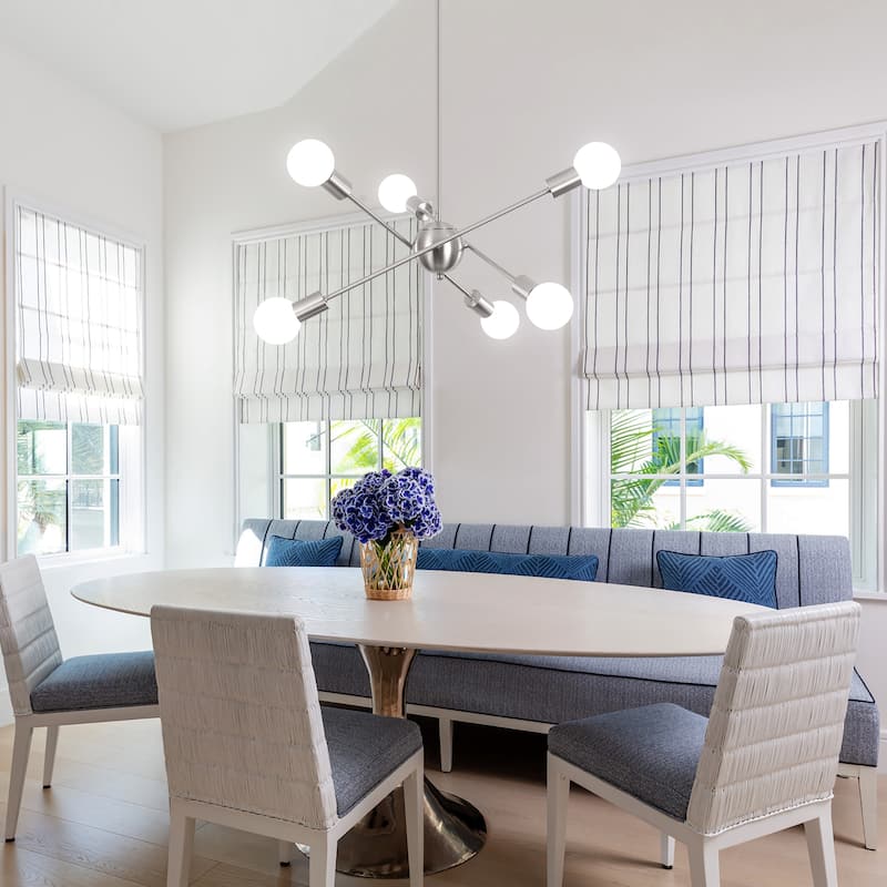 6-Light Sputnik Chandelier for Living Room Bedroom