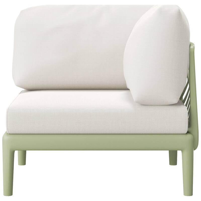 Frond and Form 5-Person Outdoor Patio Sectional with Cushions